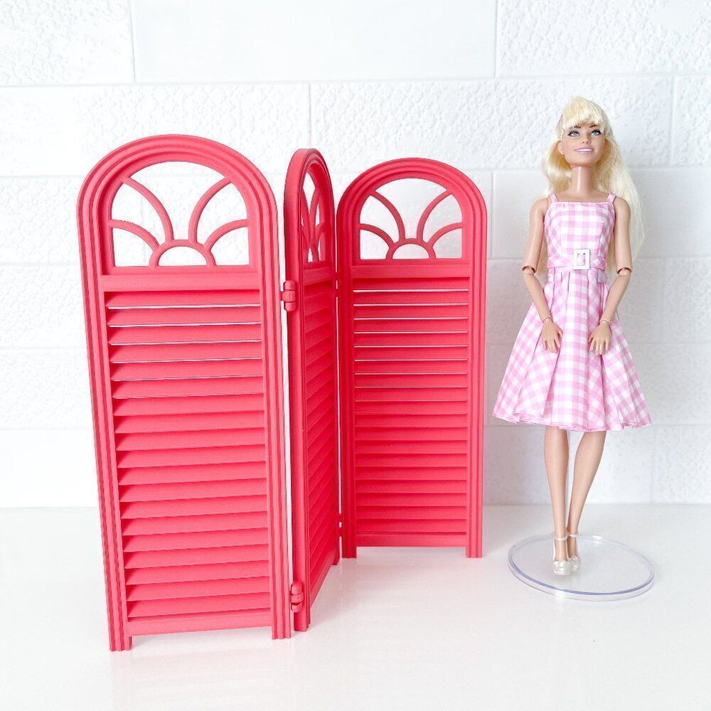 3-Panel Watermelon Privacy Screen Doll 1:6 Scale Furniture 12” Barbie Integrity